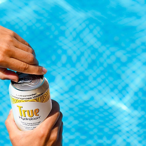Enjoying True Hydration's hydrating drink